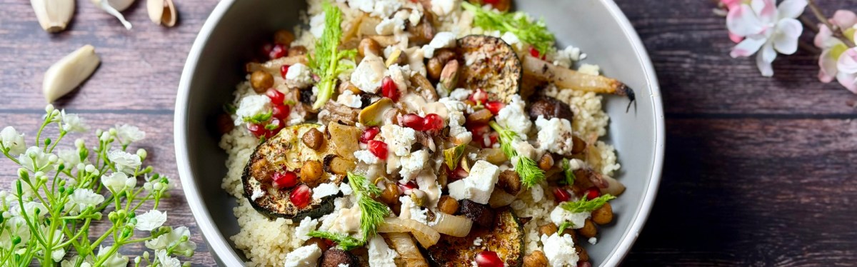 Levantische Bowl mit geröstetem Fenchel und&nbsp;Kichererbsen